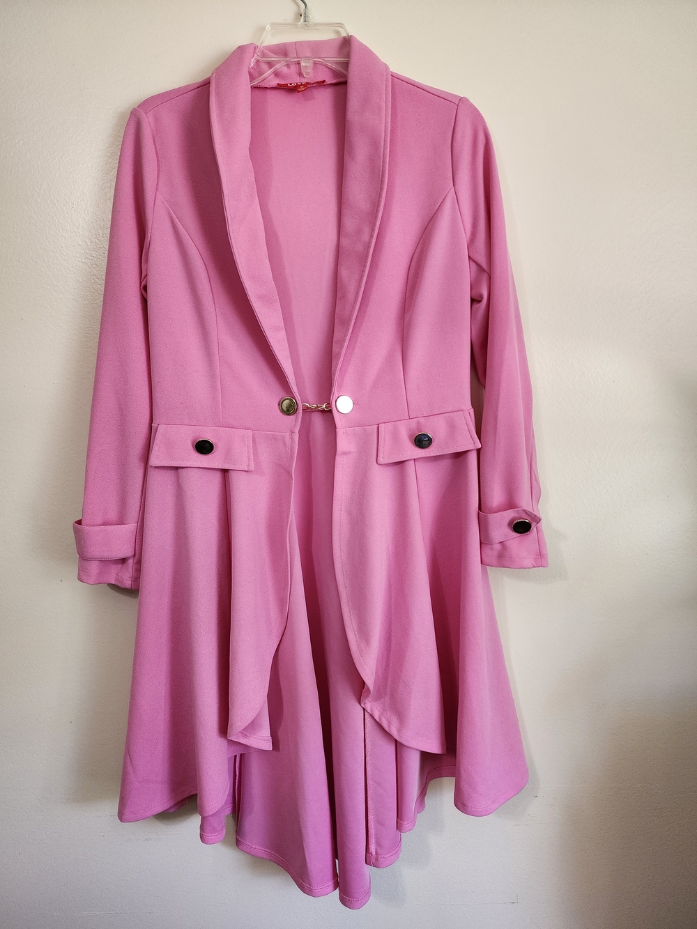 Love Pink Long Draped Blazer Jacket